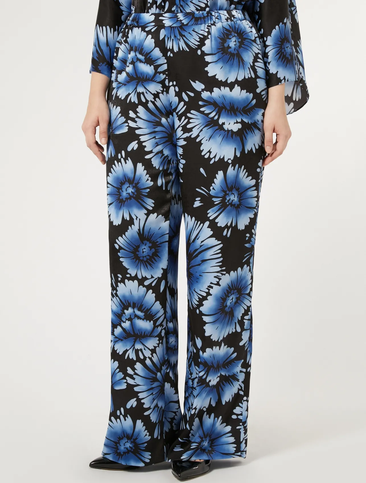 Outlet Marina Rinaldi Satin trousers BLACK