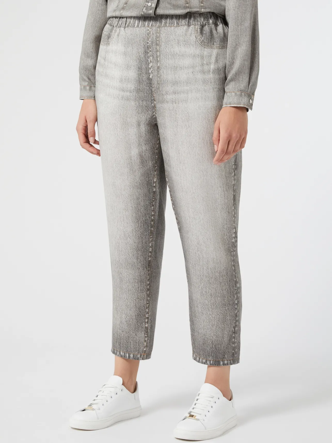 Online Marina Rinaldi Satin trousers MEDIUMGREY