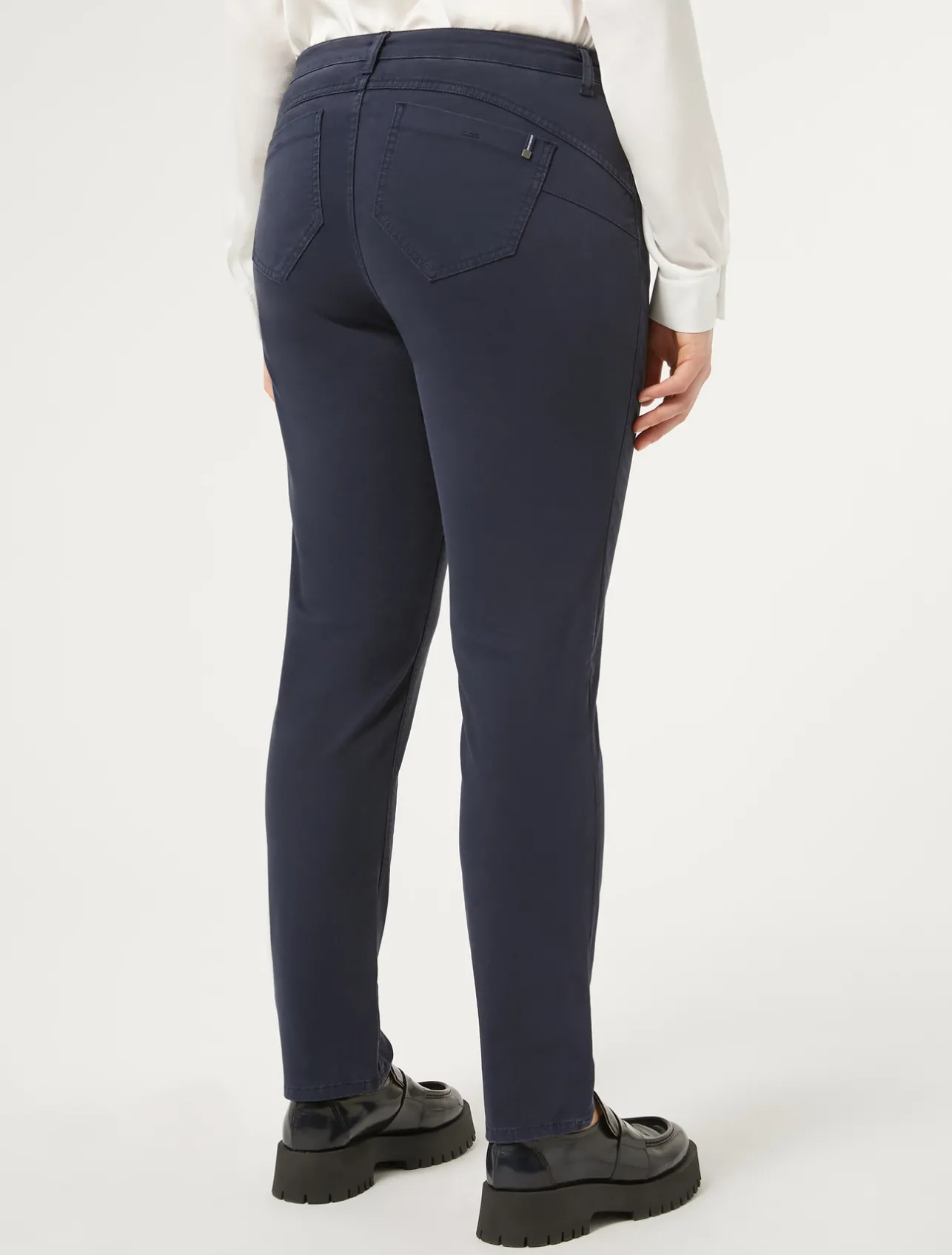 Discount Marina Rinaldi Satin trousers MIDNIGHTBLUE