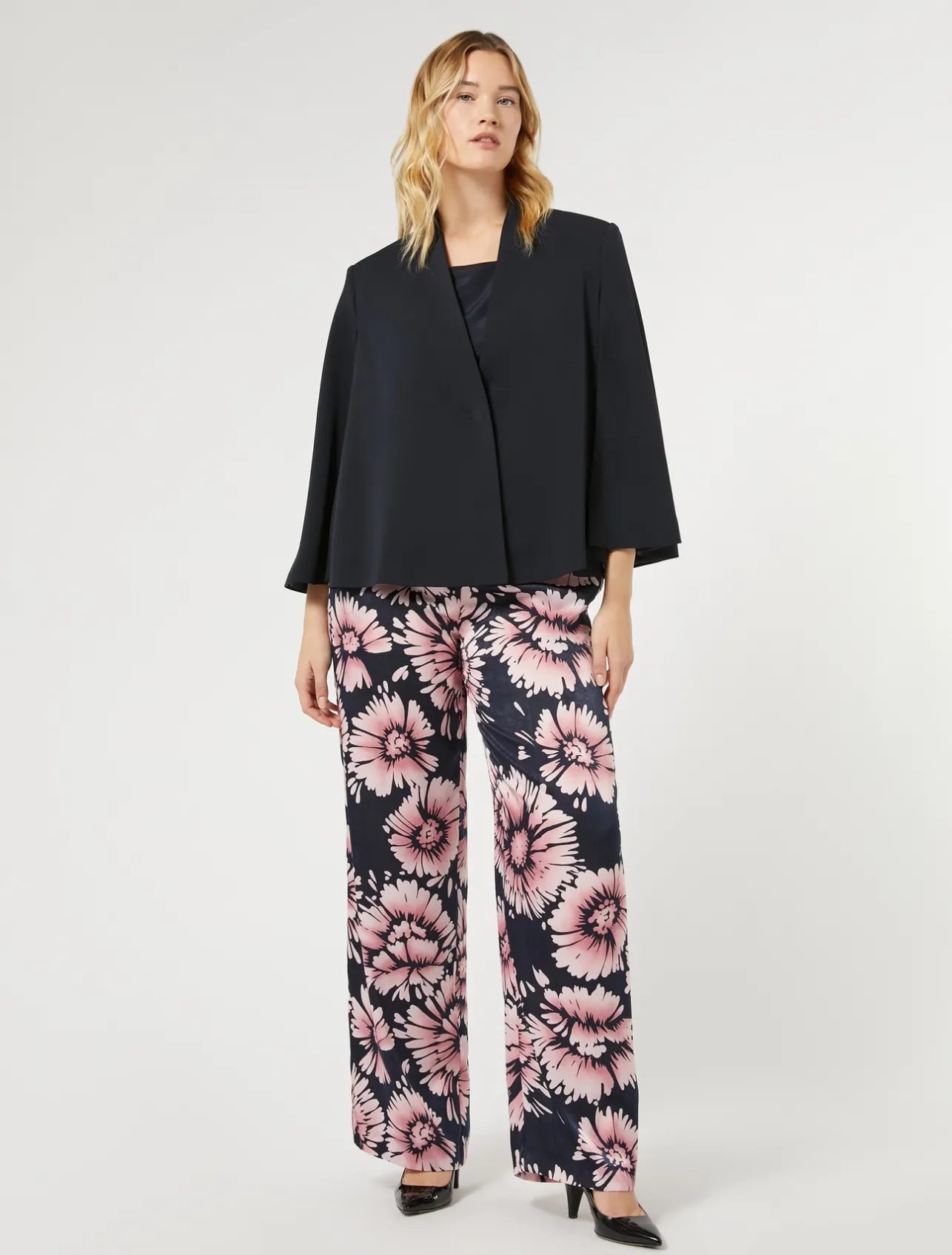 Online Marina Rinaldi Satin trousers MIDNIGHTBLUE