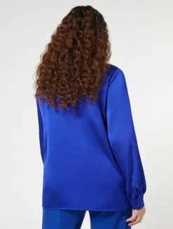 Discount Marina Rinaldi Satin tunic CORNFLOWERBLUE