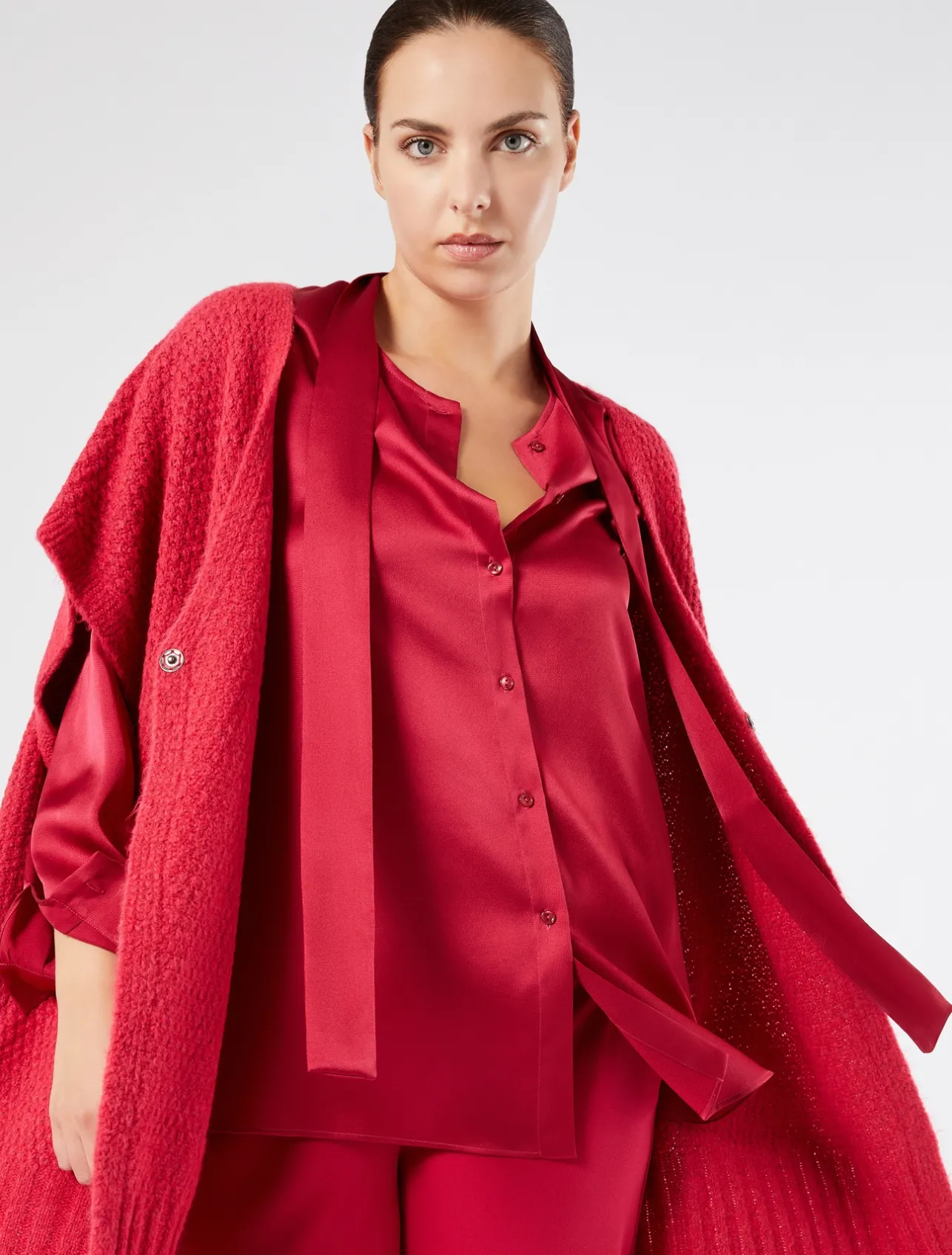 Hot Marina Rinaldi Satin tunic RED