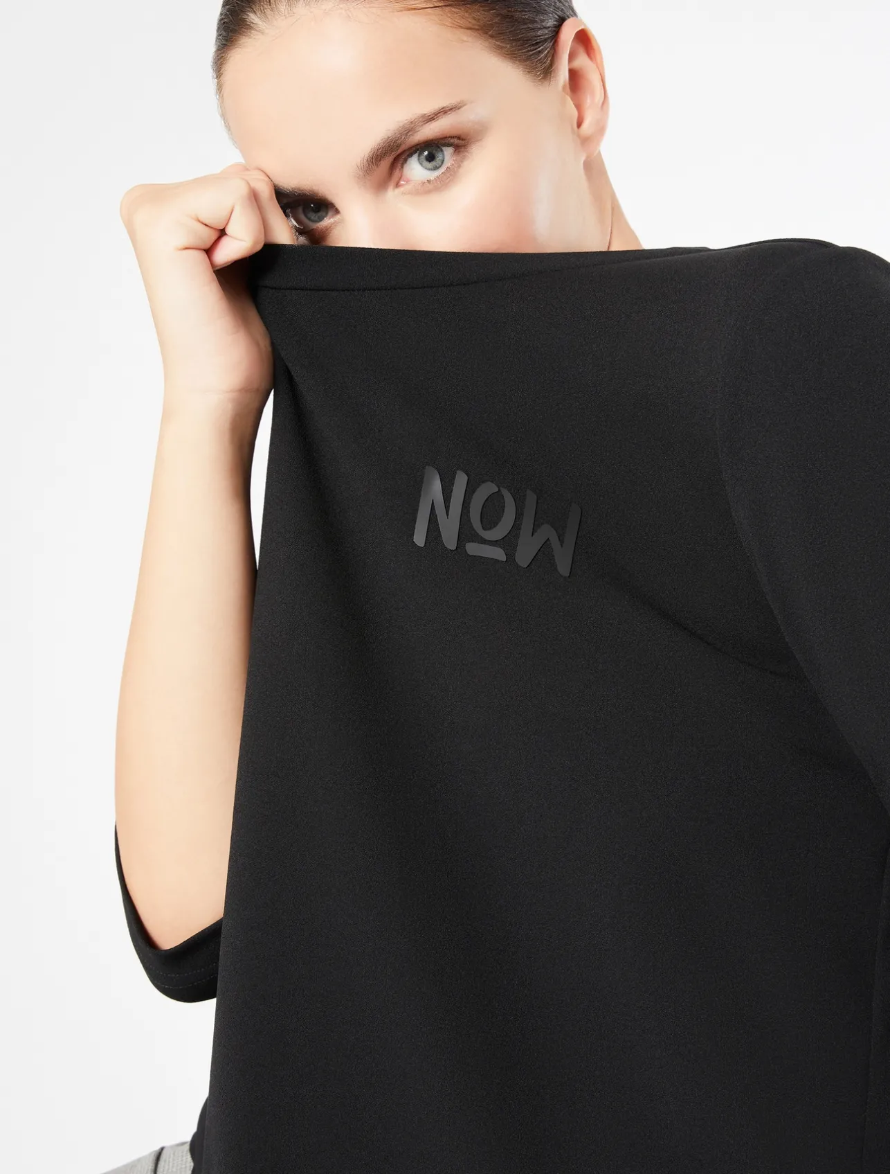 Best Marina Rinaldi Scuba crepe sweatshirt BLACK