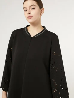 Online Marina Rinaldi Scuba jersey dress BLACK
