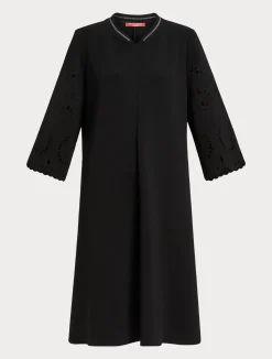 Online Marina Rinaldi Scuba jersey dress BLACK