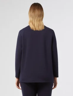 Outlet Marina Rinaldi Scuba jersey sweatshirt ULTRAMARINE