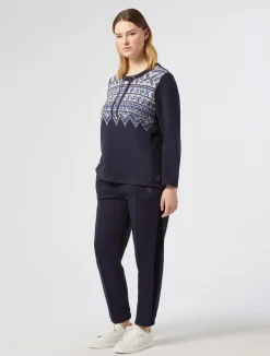 Sale Marina Rinaldi Scuba jersey trousers ULTRAMARINE