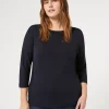 New Marina Rinaldi Seamless wool sweater MIDNIGHTBLUE