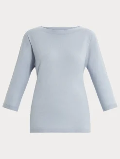 Fashion Marina Rinaldi Seamless wool sweater LIGHTBLUE