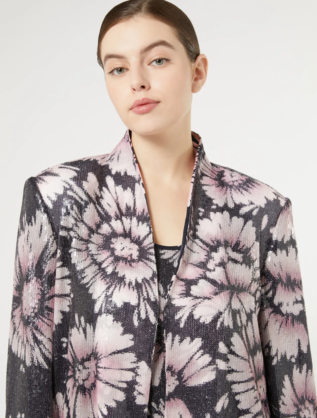 Hot Marina Rinaldi Sequin and satin jacket MIDNIGHTBLUE