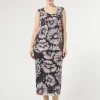 Online Marina Rinaldi Sequin and satin skirt MIDNIGHTBLUE