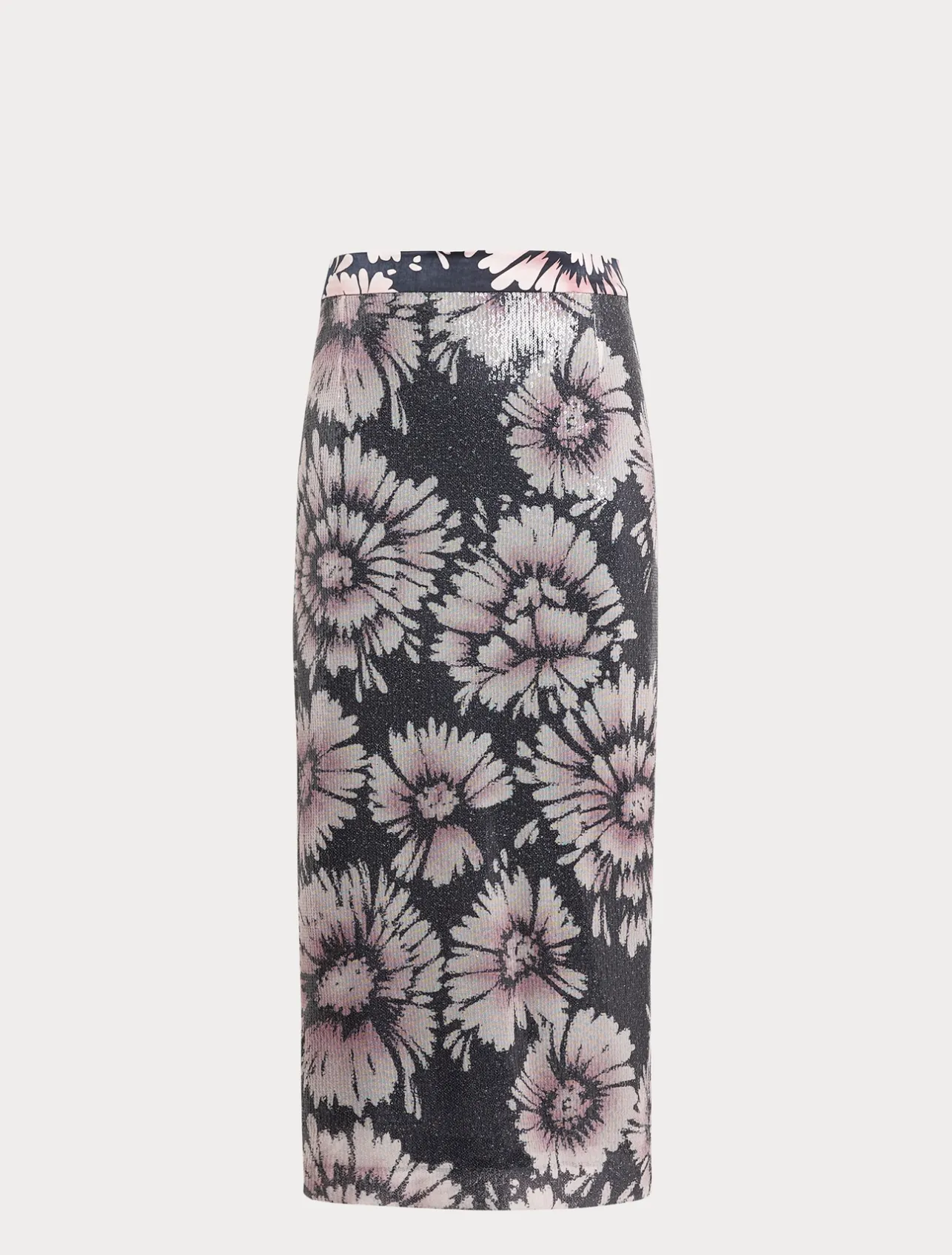 Online Marina Rinaldi Sequin and satin skirt MIDNIGHTBLUE