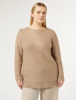 Online Marina Rinaldi Sequinned mohair jumper STONE