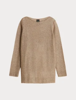 Online Marina Rinaldi Sequinned mohair jumper STONE