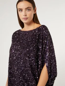 Fashion Marina Rinaldi Sequinned tunic BORDEAUX