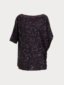 Fashion Marina Rinaldi Sequinned tunic BORDEAUX