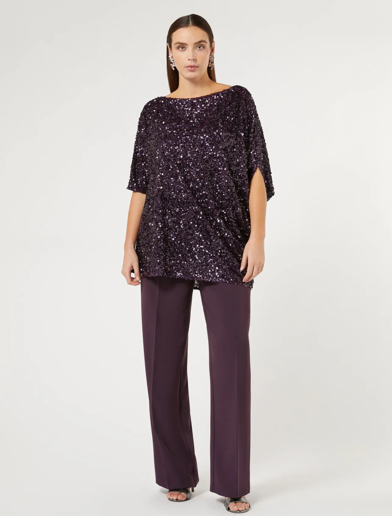 Fashion Marina Rinaldi Sequinned tunic BORDEAUX