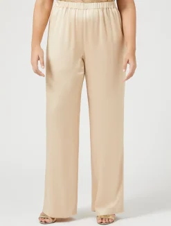 Hot Marina Rinaldi Shiny envers satin trousers HONEY