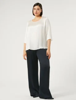 Hot Marina Rinaldi Shiny frisottino trousers MIDNIGHTBLUE