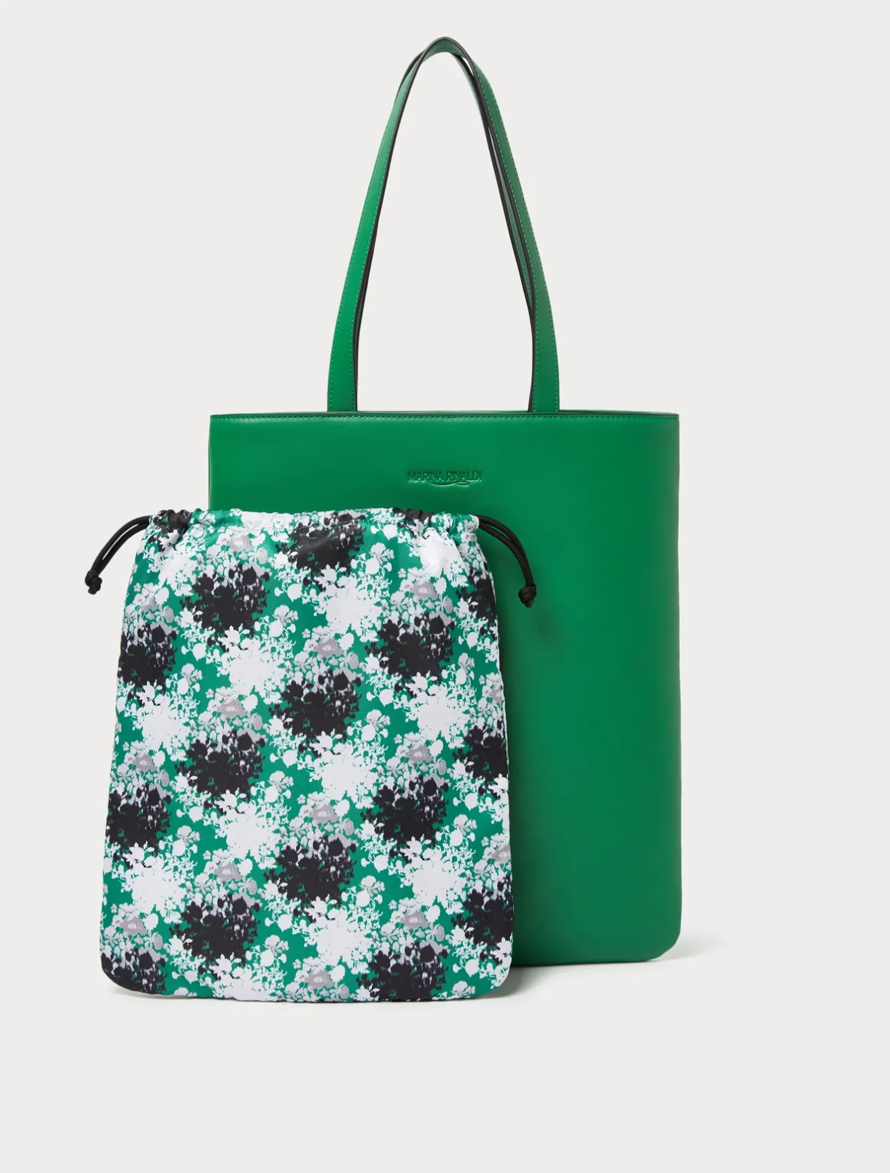 Online Marina Rinaldi Shopping bag with pouch EMERALD
