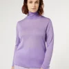 Best Marina Rinaldi Silk and cashmere polo neck jumper LILAC