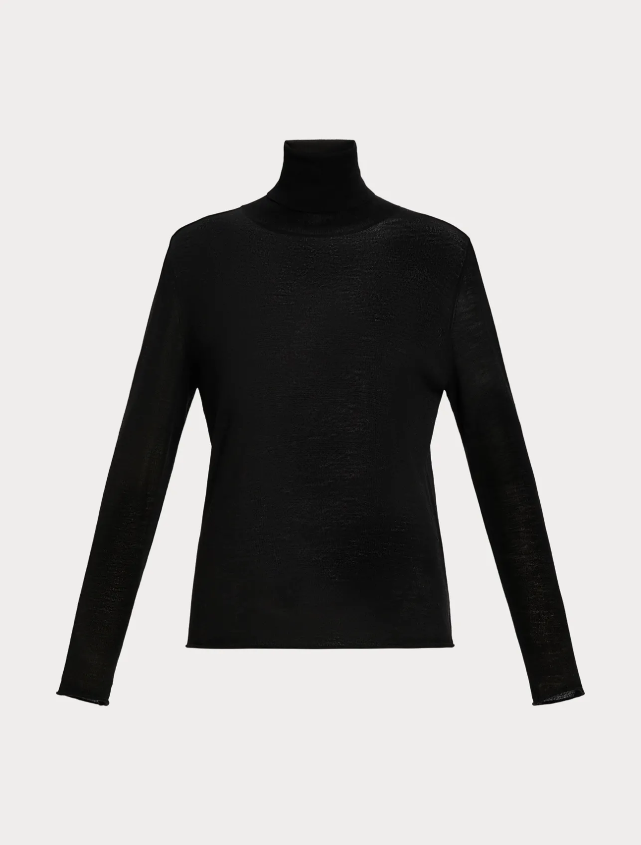 Online Marina Rinaldi Silk and cashmere polo neck jumper BLACK