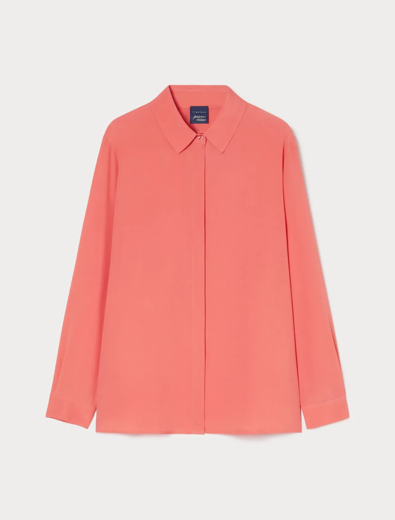 Fashion Marina Rinaldi Silk blend crêpe de Chine shirt CORAL