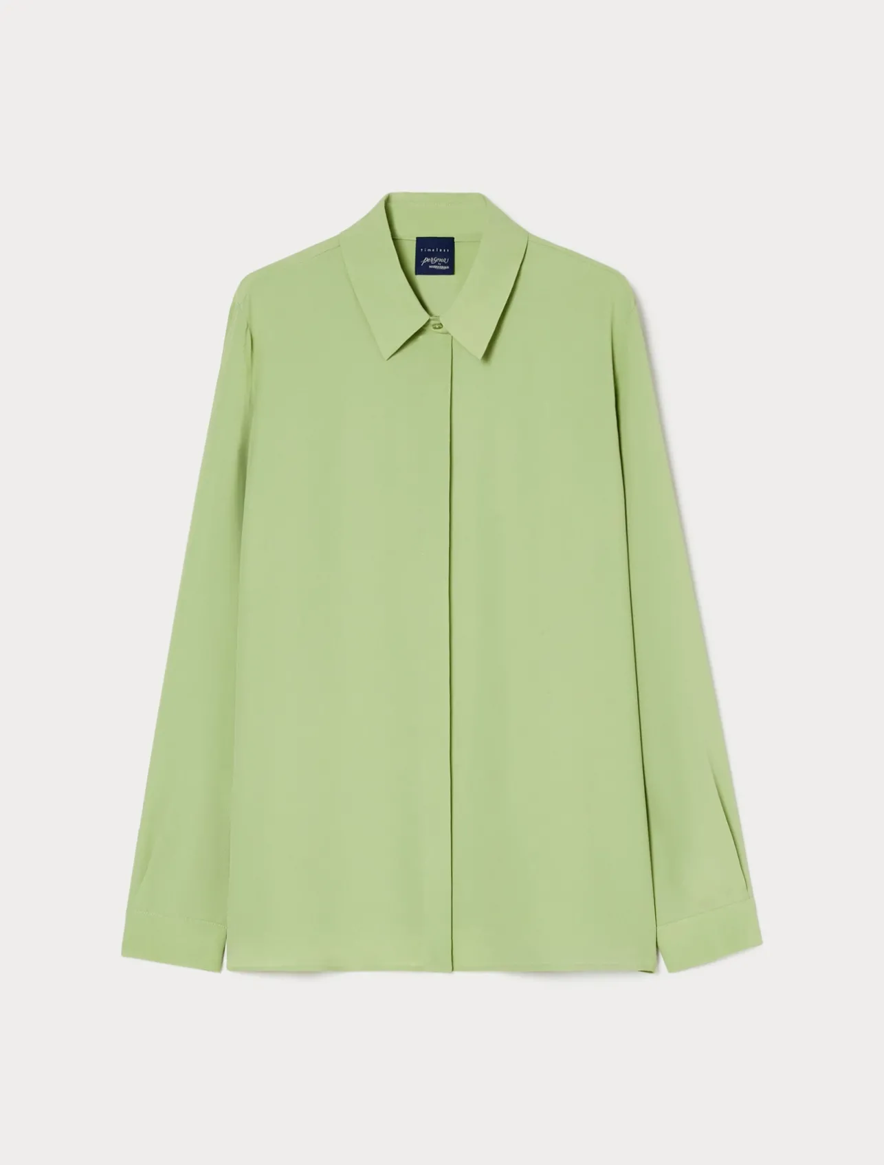 New Marina Rinaldi Silk blend crêpe de Chine shirt OLIVEGREEN