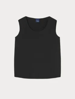 Hot Marina Rinaldi Silk blend crêpe de Chine top BLACK