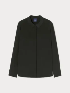 New Marina Rinaldi Silk blend crêpe de Chine shirt BLACK