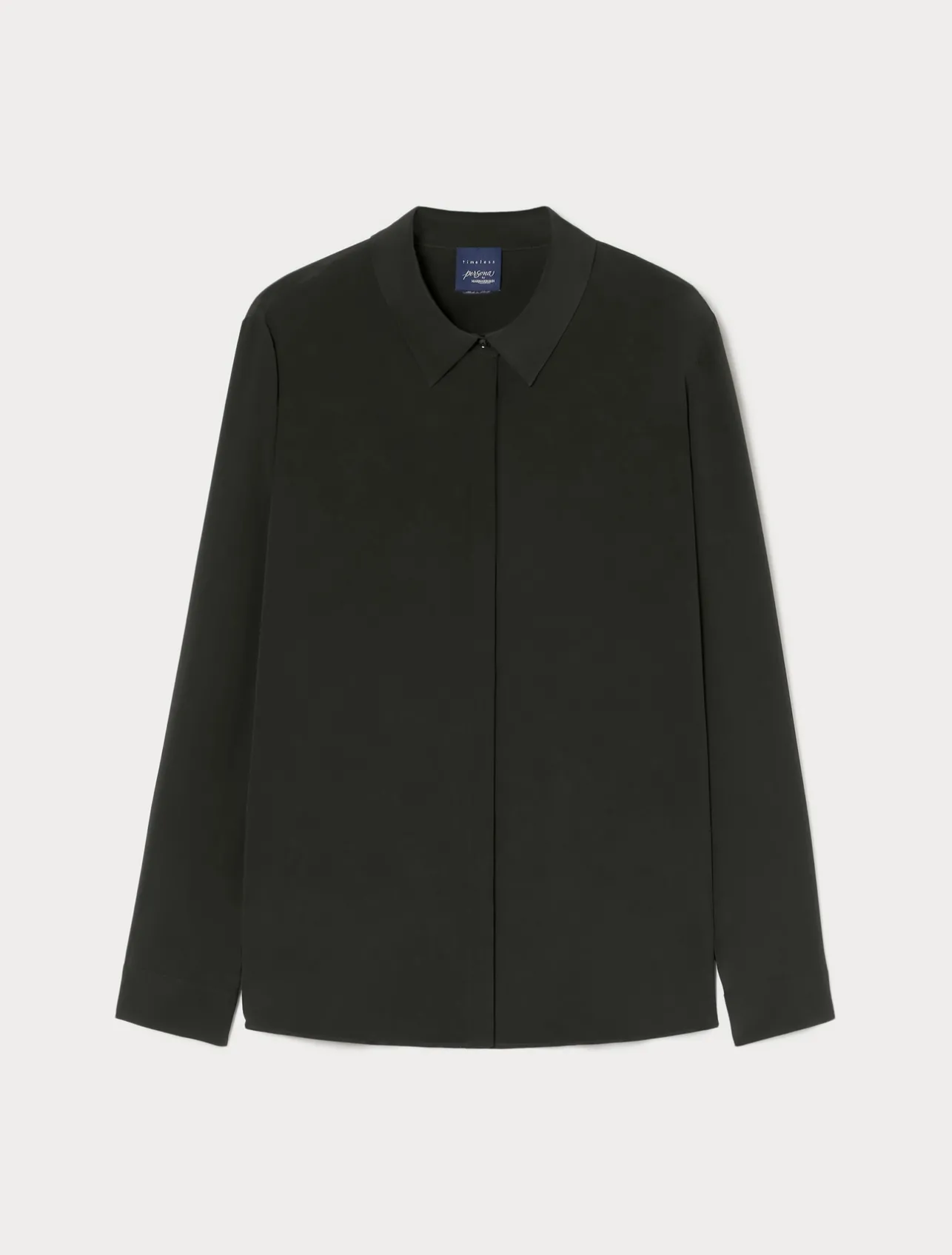 New Marina Rinaldi Silk blend crêpe de Chine shirt BLACK