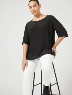Outlet Marina Rinaldi Silk blouse BLACK