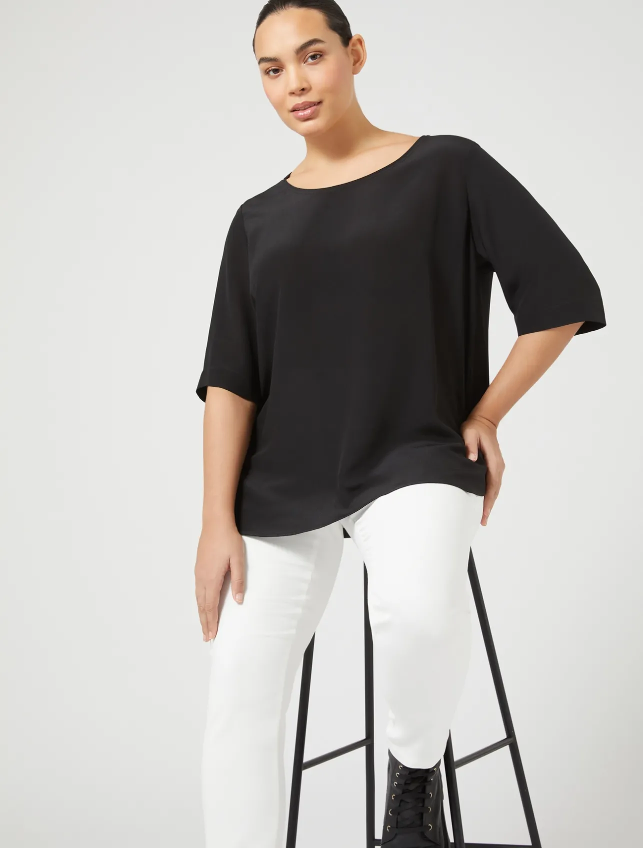 Outlet Marina Rinaldi Silk blouse BLACK