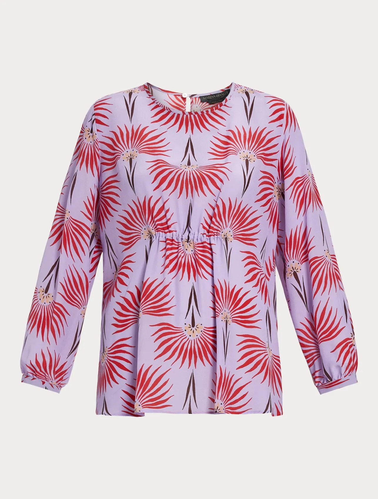 New Marina Rinaldi Silk crepe de chine blouse LILAC