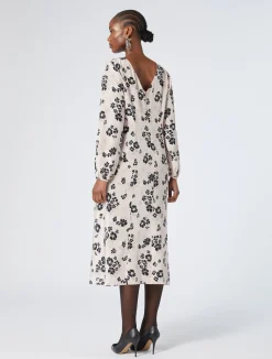 Fashion Marina Rinaldi Silk crepe de chine dress PINK