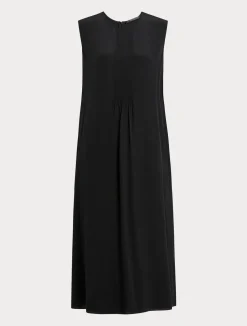 Best Marina Rinaldi Silk crepe de chine dress BLACK