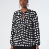 New Marina Rinaldi Silk crepe de chine shirt BLACK