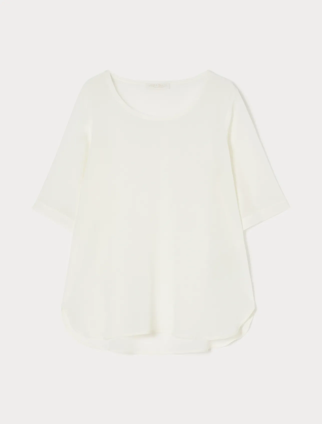 New Marina Rinaldi Silk crêpe de Chine blouse WHITE