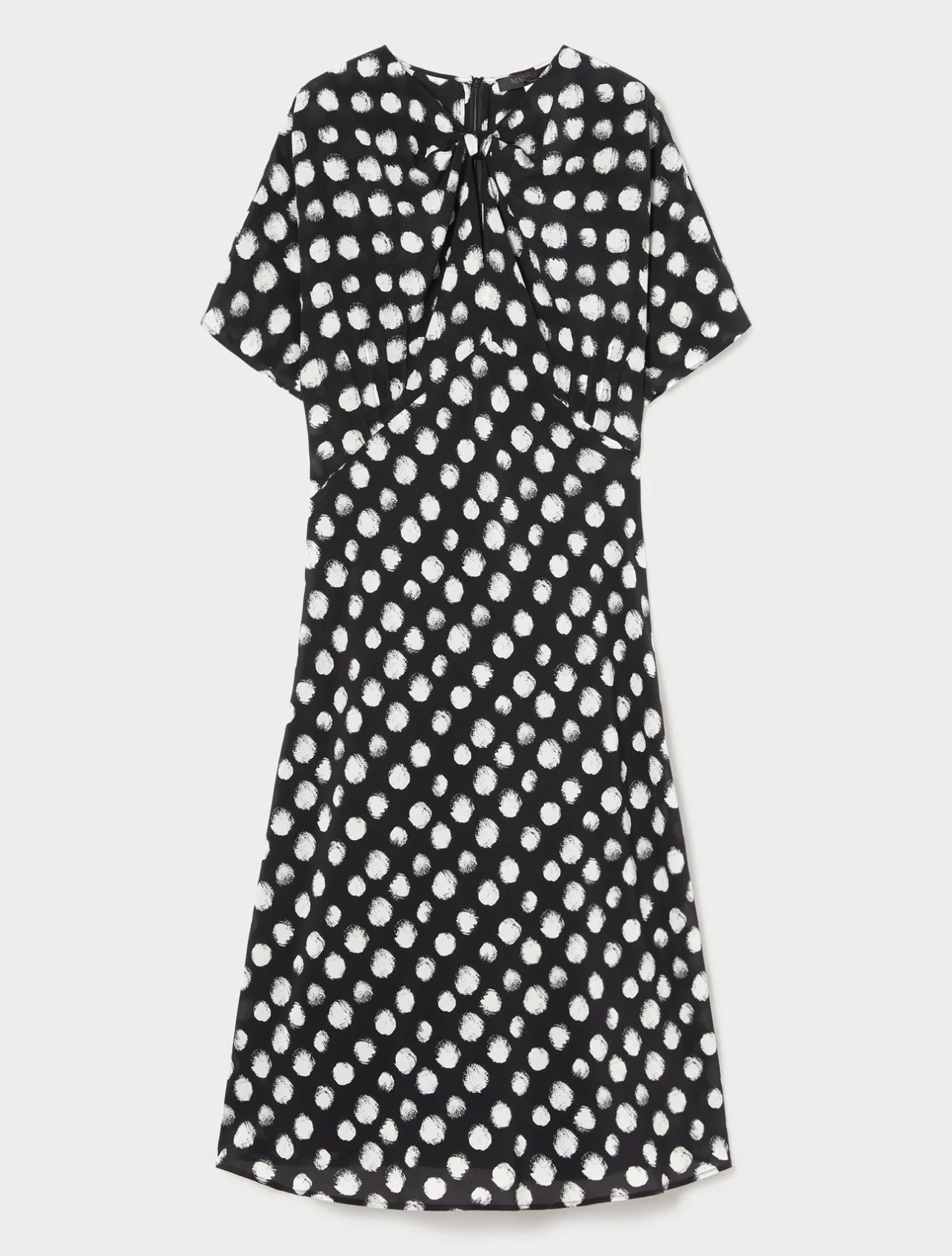 Fashion Marina Rinaldi Silk crêpe de Chine dress BLACK