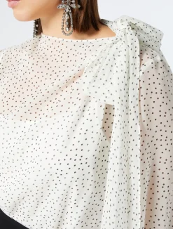 Fashion Marina Rinaldi Silk georgette blouse WHITE