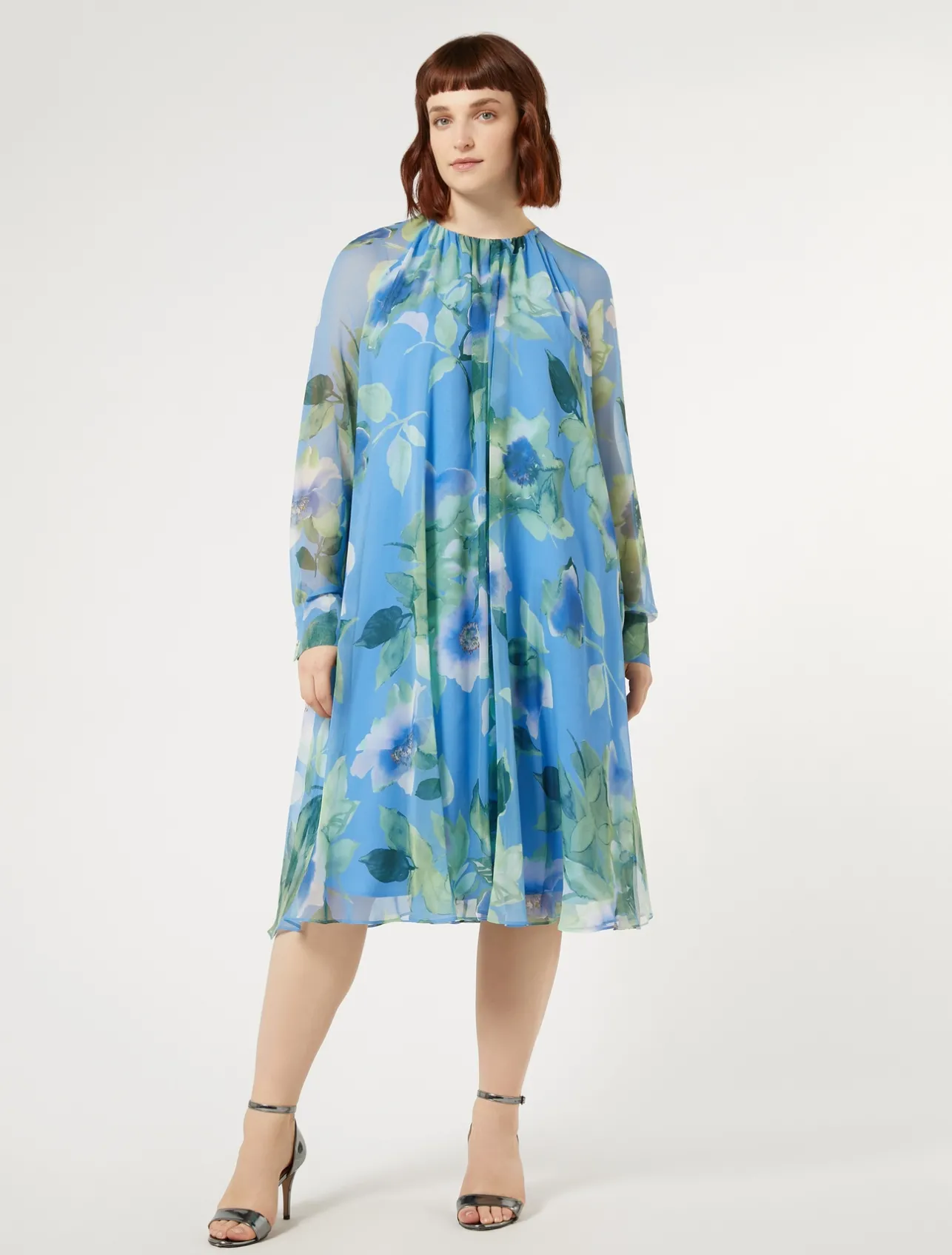 Hot Marina Rinaldi Silk georgette dress LIGHTBLUE