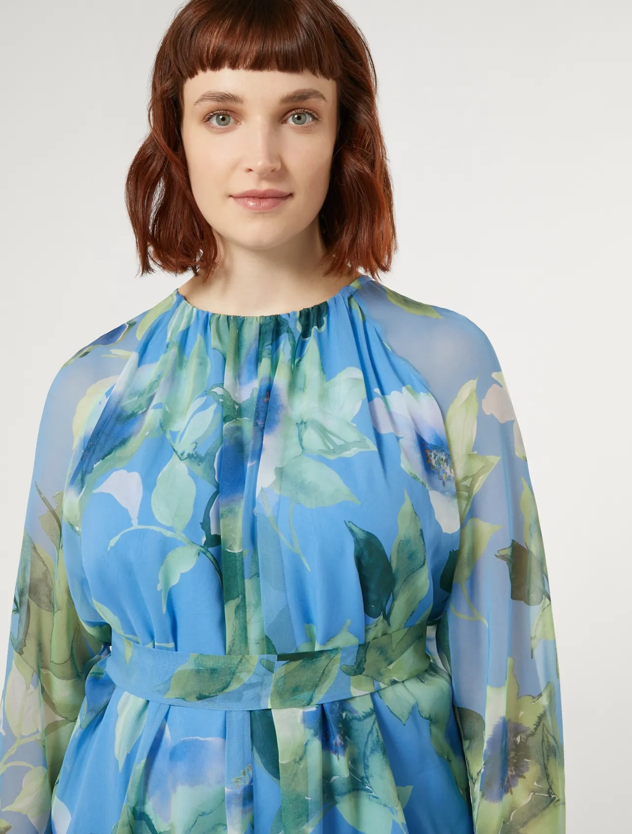 Hot Marina Rinaldi Silk georgette dress LIGHTBLUE