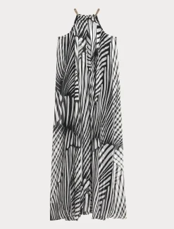 Sale Marina Rinaldi Silk georgette dress BLACK