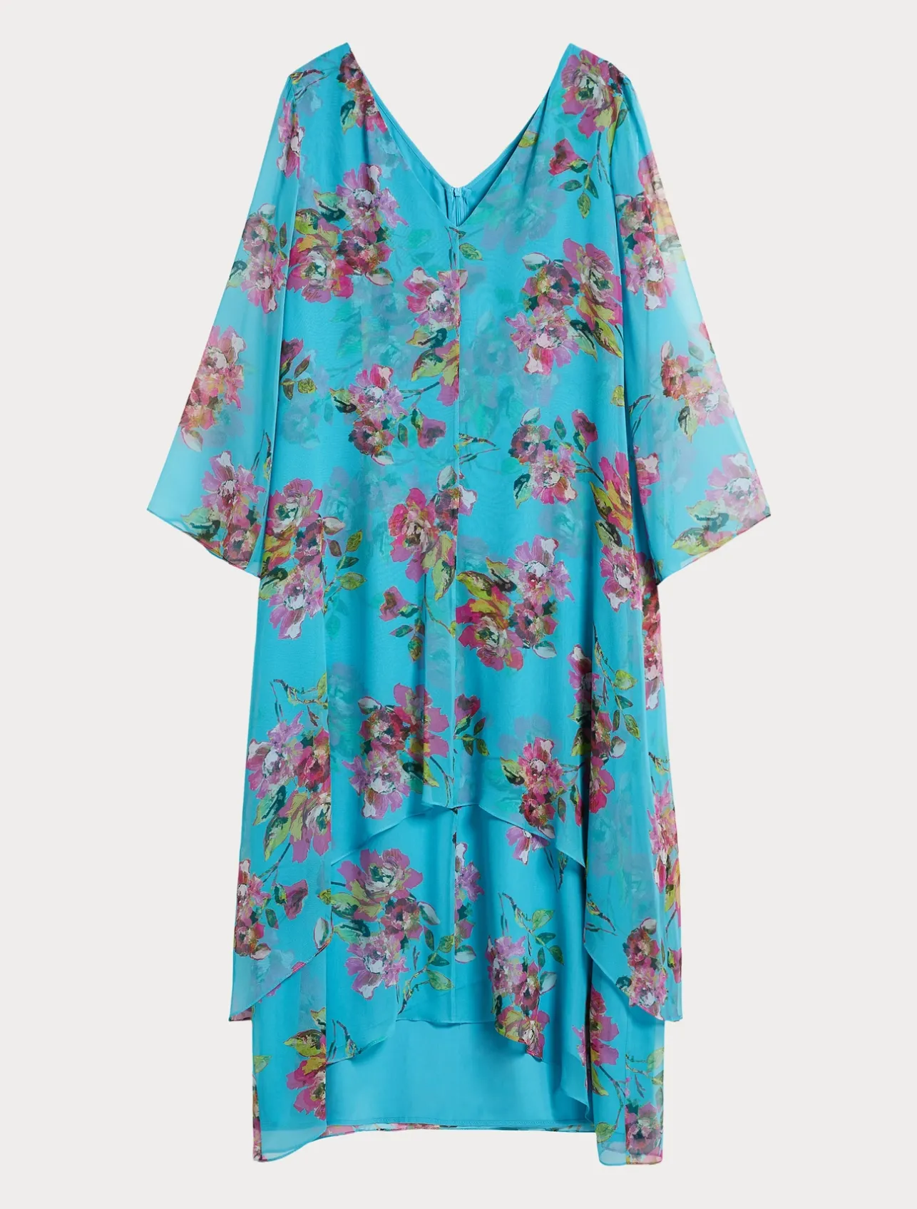 Hot Marina Rinaldi Silk georgette dress TURQUOISE