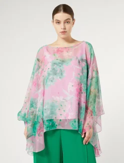 Clearance Marina Rinaldi Silk georgette tunic PINK