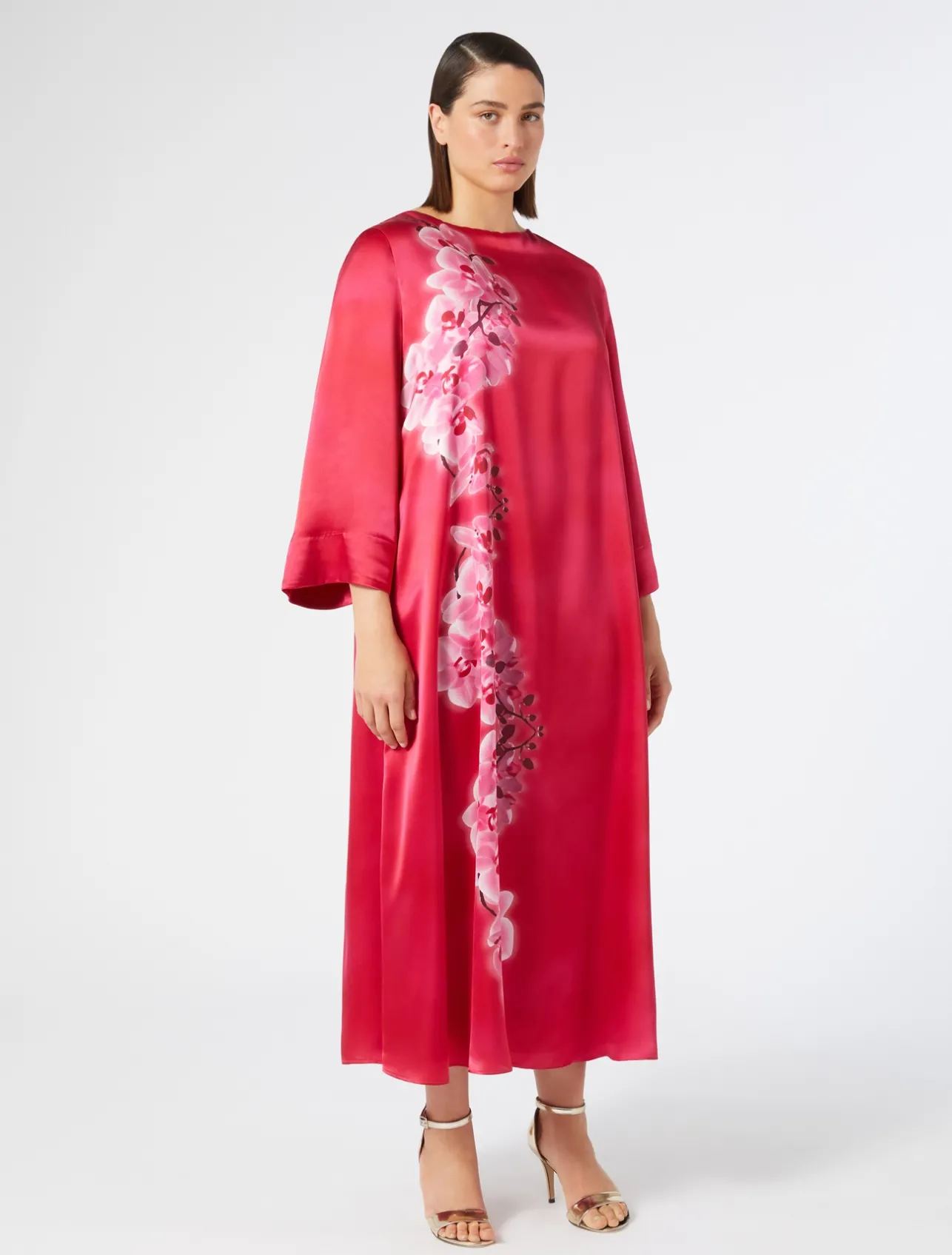 Clearance Marina Rinaldi Silk satin dress FUCHSIA