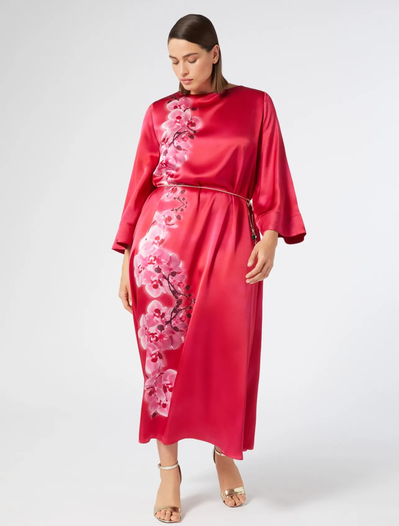 Clearance Marina Rinaldi Silk satin dress FUCHSIA