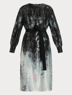 Clearance Marina Rinaldi Silk satin dress DARKGREY