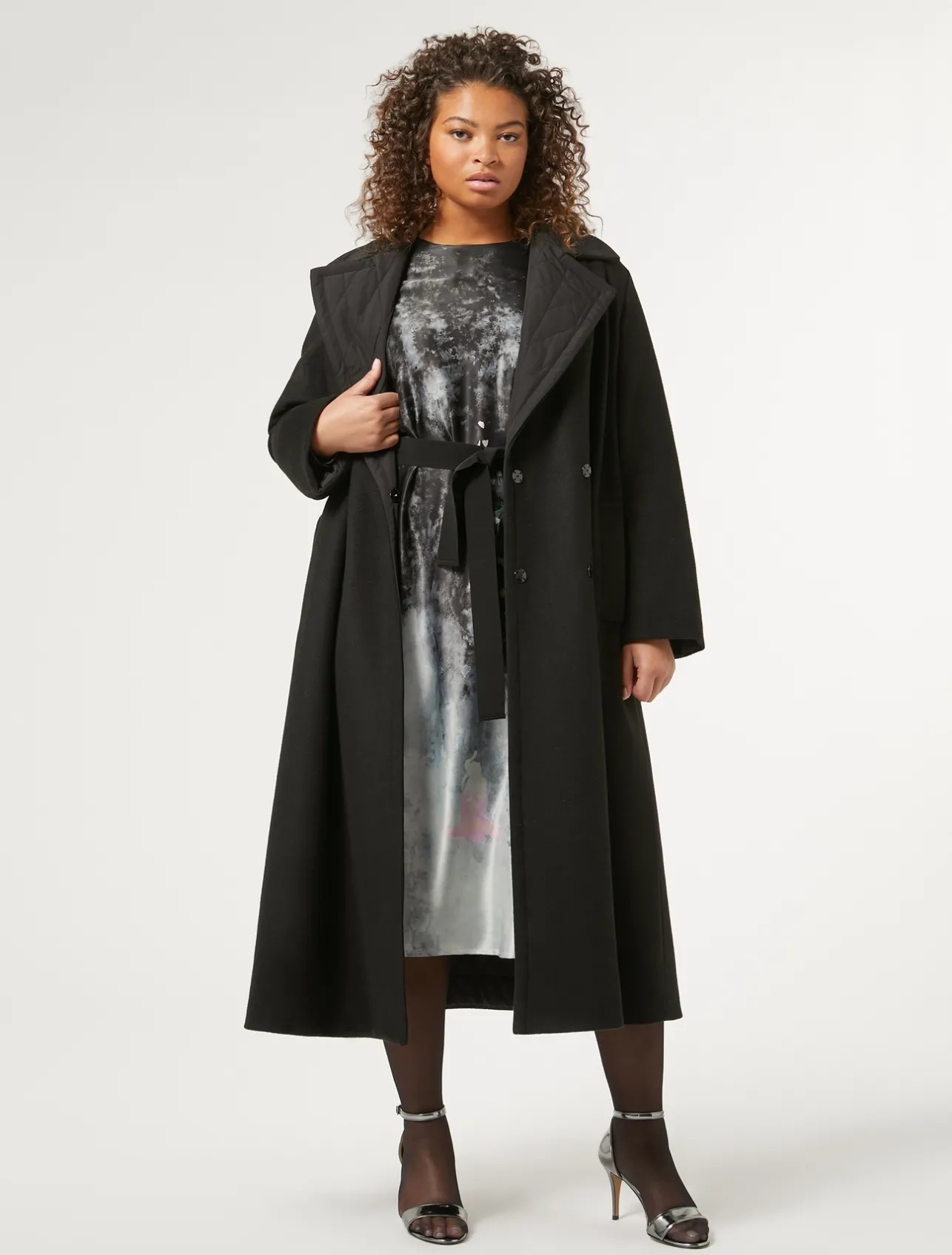 Clearance Marina Rinaldi Silk satin dress DARKGREY