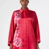New Marina Rinaldi Silk satin shirt FUCHSIA